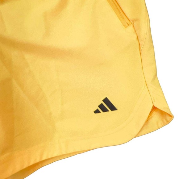 Adidas AEROREADY Axis Running Shorts Women's XS Yellow Zip Pockets Athletic NWT - Picture 8 of 16
